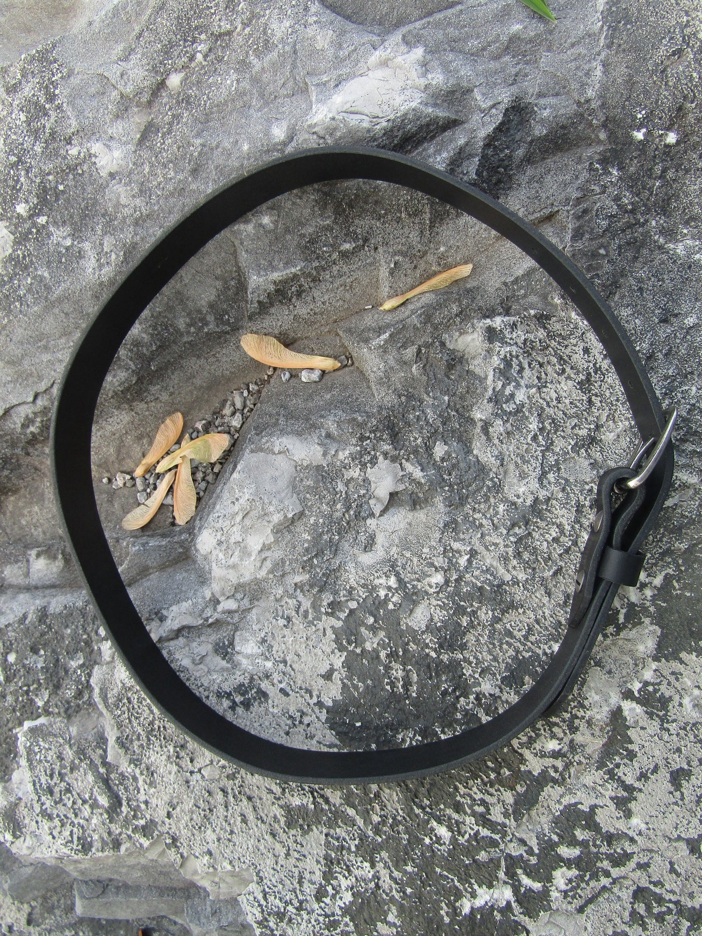 1 1/4" wide Full Grain Black leather belt