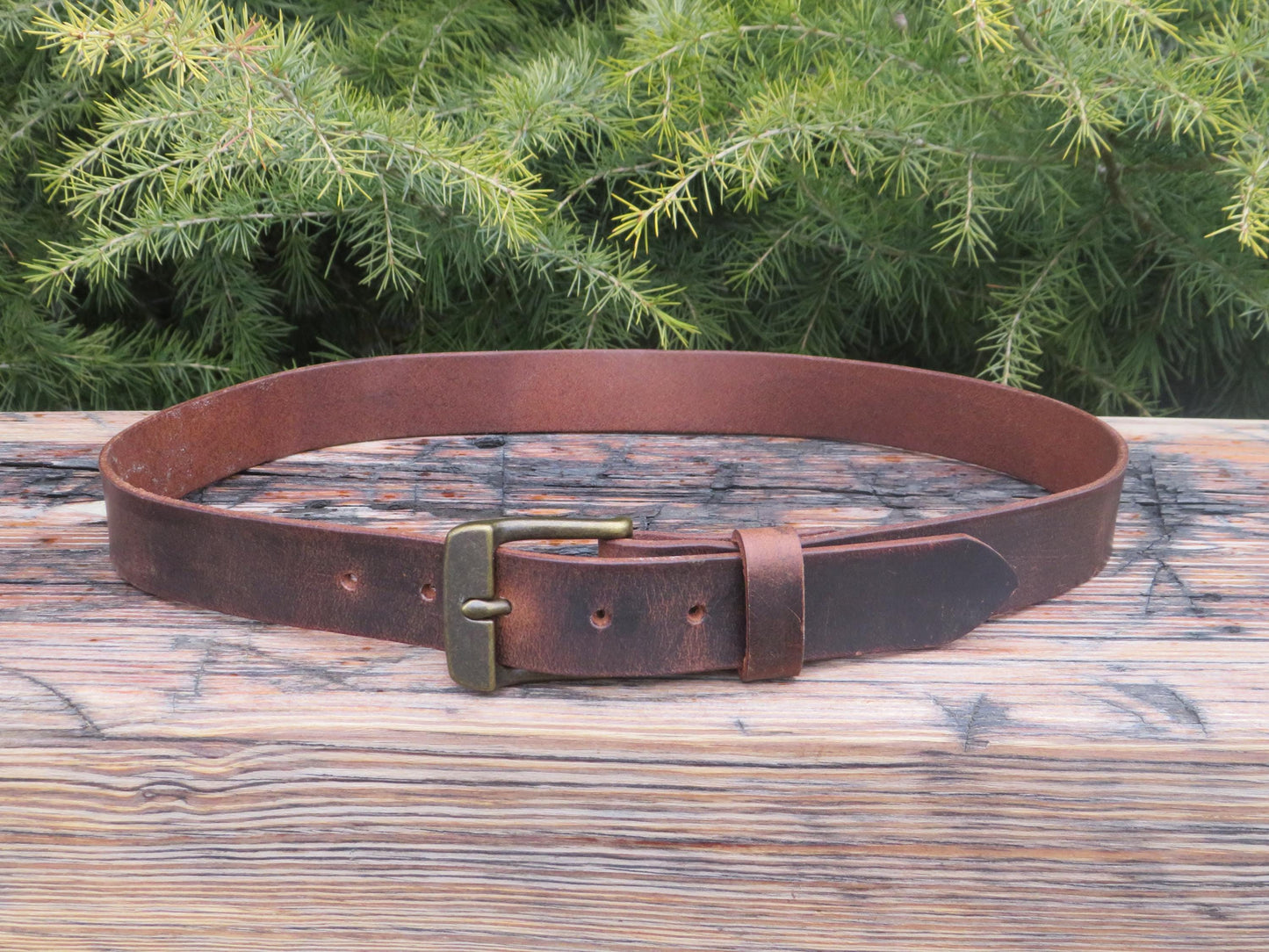 1 1/4" Custom Handmade Crazy Horse Water Buffalo leather belt