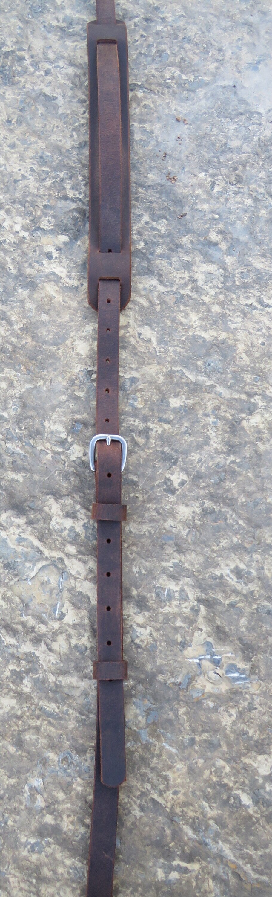 Adjustable Full Grain leather water bottle carrier with shoulder strap, Stainless Steel buckles and full grain leather custom made to fit