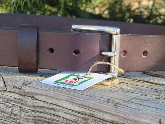Dark brown Bridle Leather belt, mens leather belt, womans leather belt. 1.5 wide leather belt Custom made belt, handmade leather belt