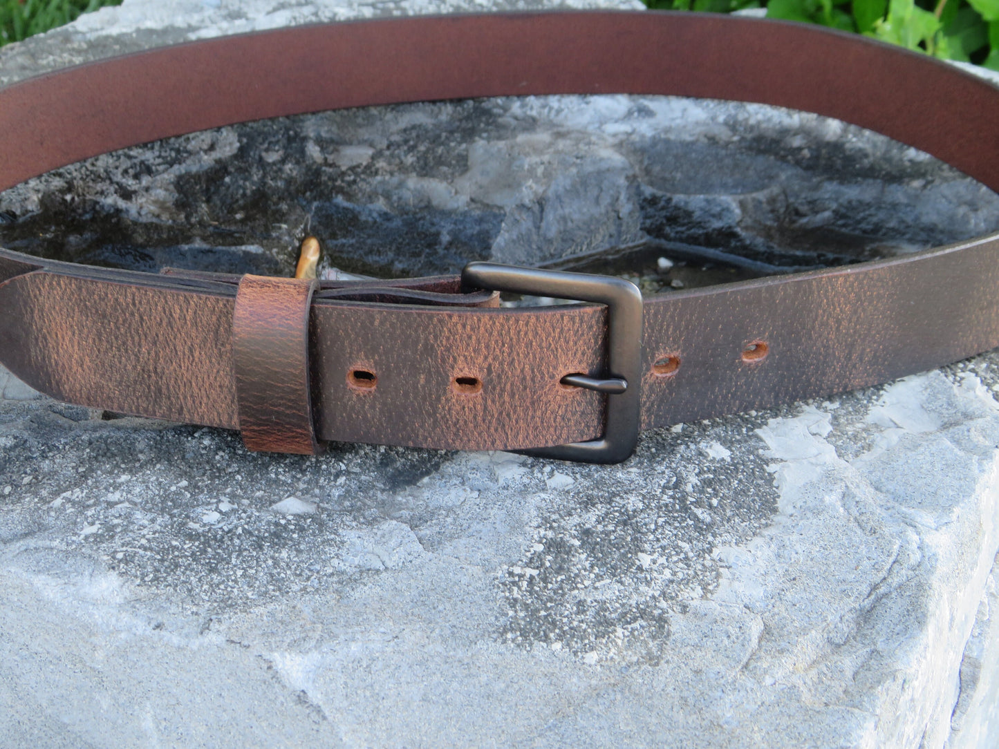 1 1/2" Custom Handcrafted Crazy Horse leather belt