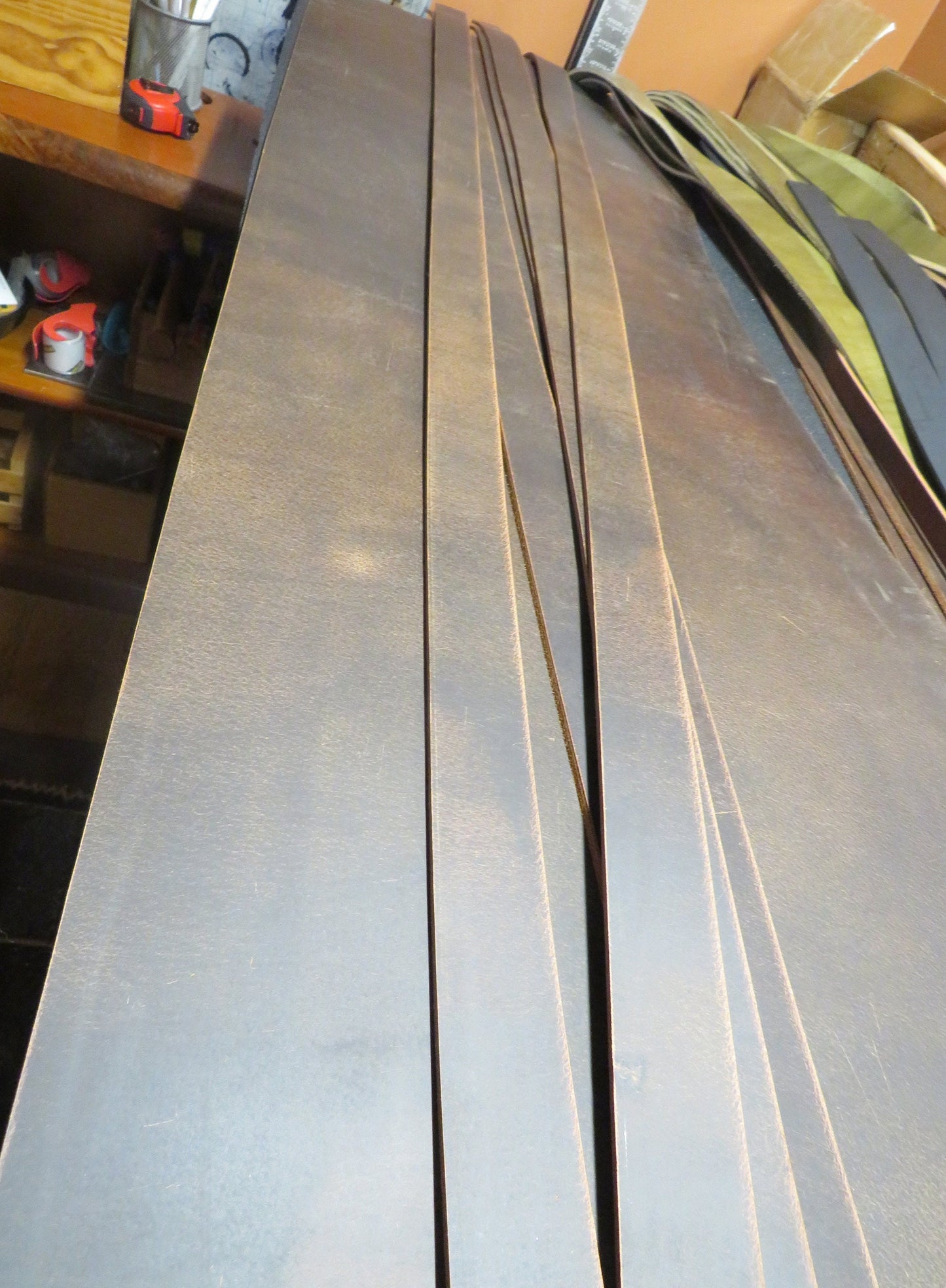 Rugged Men's Leather Belt - Handmade Personalized Monogram, Crazy Horse Water Buffalo, Rustic Style