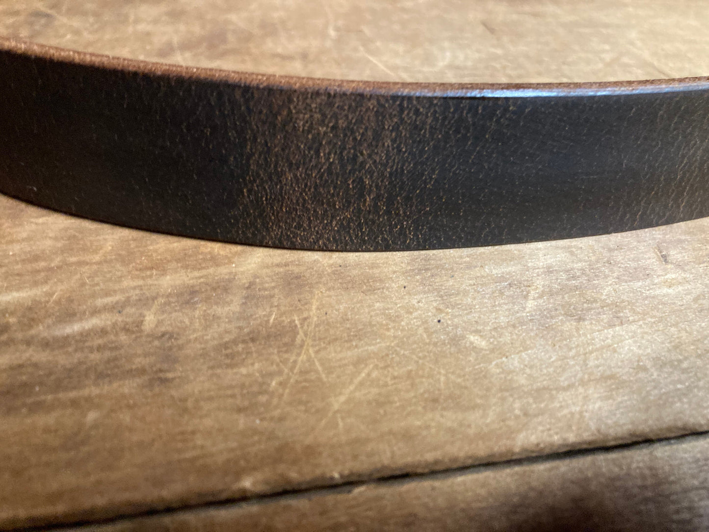 1 1/4" wide Crazy Horse leather belt