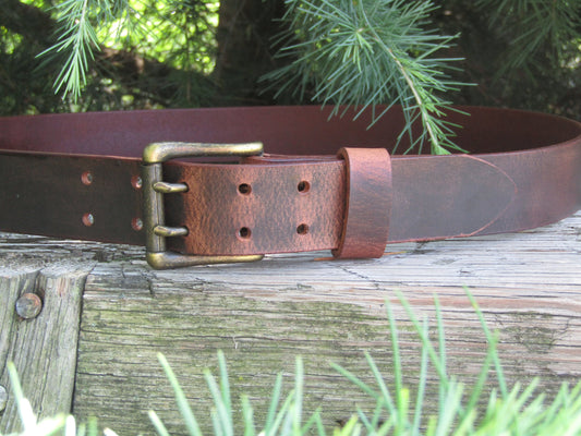 1 1/2" Custom Handcrafted leather belt full grain leather belt