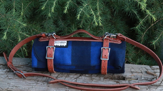 Hand made Hermann Oak harness leather blanket carrier/ blanket harness/ leather bedroll, leather blanket straps/ Custom made leather bedroll