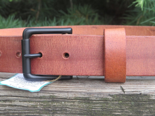 1 1/2" wide Hermann Oak Harness Leather belt