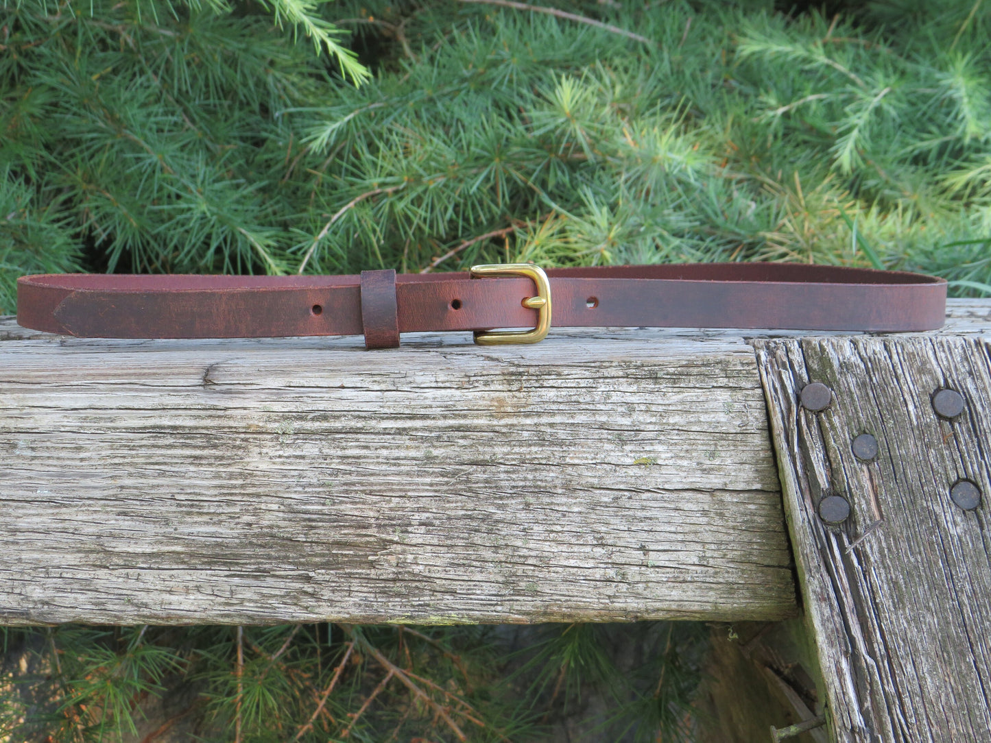 3/4" wide Crazy Horse Water Buffalo Leather belt