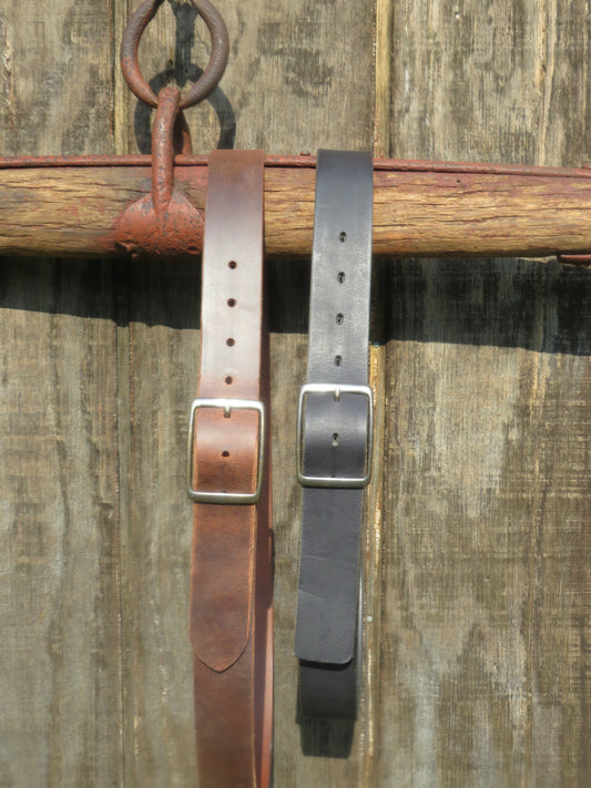 1 1/2" Custom Handcrafted full grain leather belt -Antique Brass