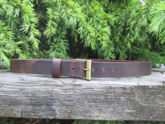 1 1/2" wide Water Buffalo leather belt