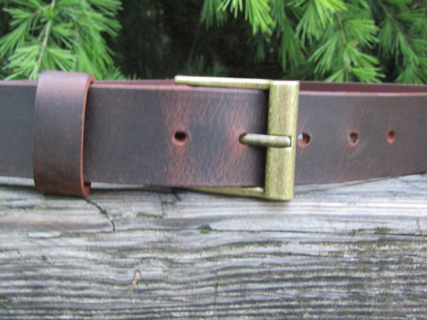 1 1/2" wide Water Buffalo leather belt