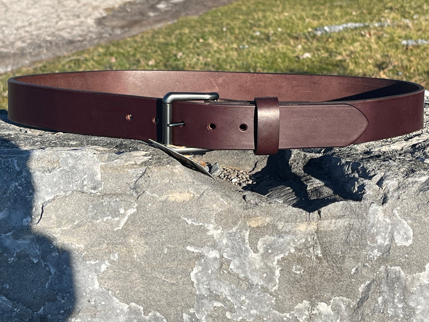 1 1/2" Dark Brown Bridle Leather belt, Custom Handmade Belt