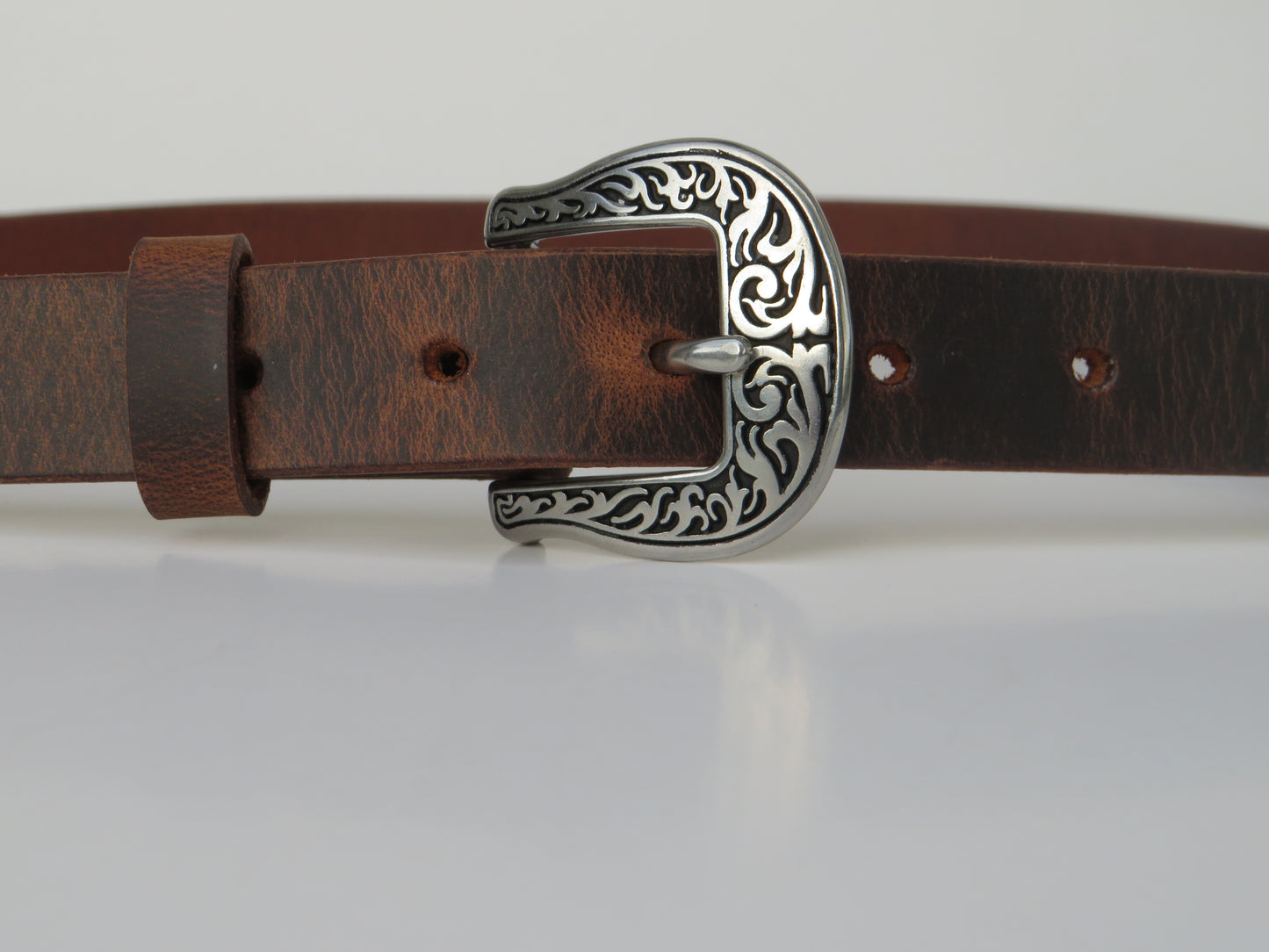 1 inch wide Crazy Horse Water Buffalo leather belt