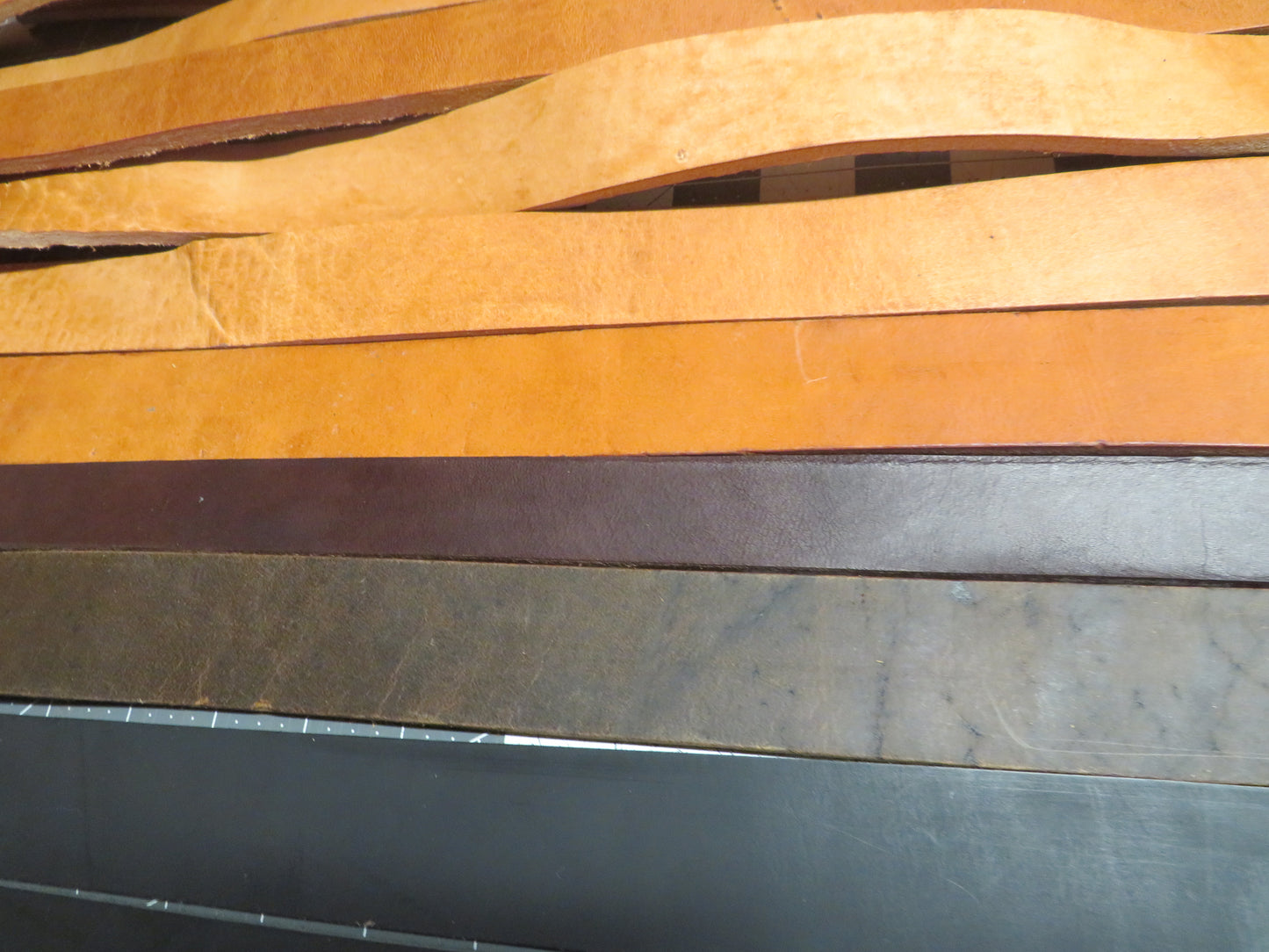 8 pounds of veg tanned full grain leather 15-60 inches long4