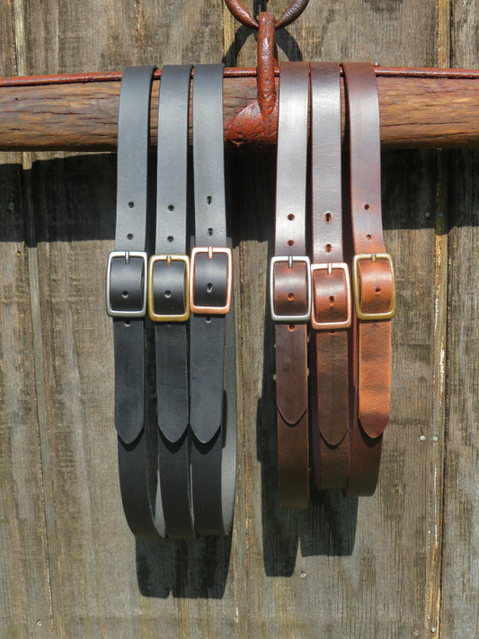 1 inch wide Full grain Water Buffalo leather belt