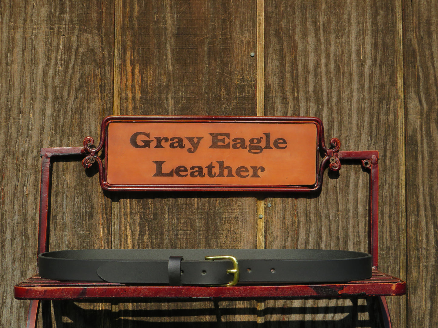 1 inch wide full grain Black full grain veg tanned leather belt