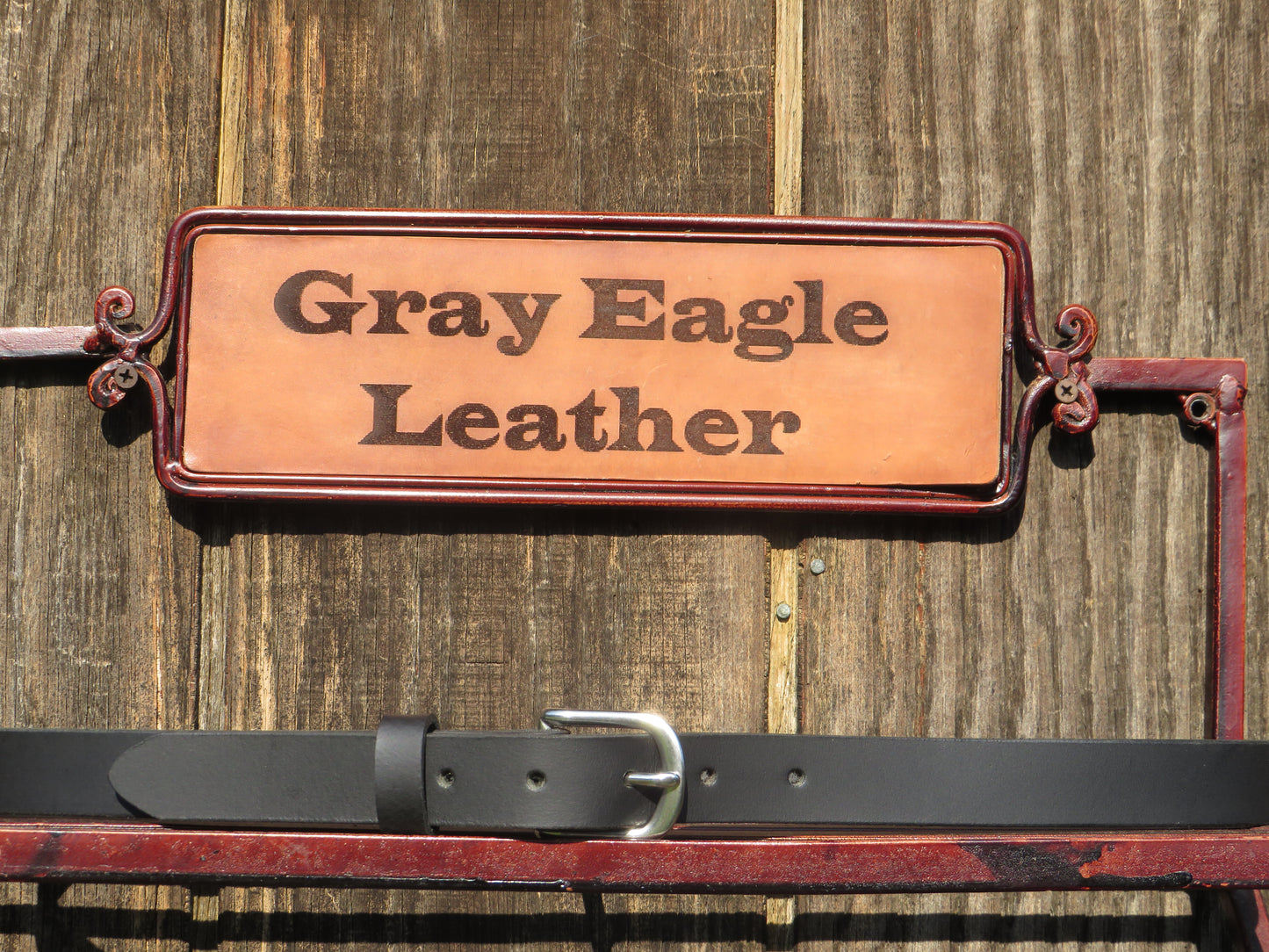 1 inch wide full grain Black full grain veg tanned leather belt
