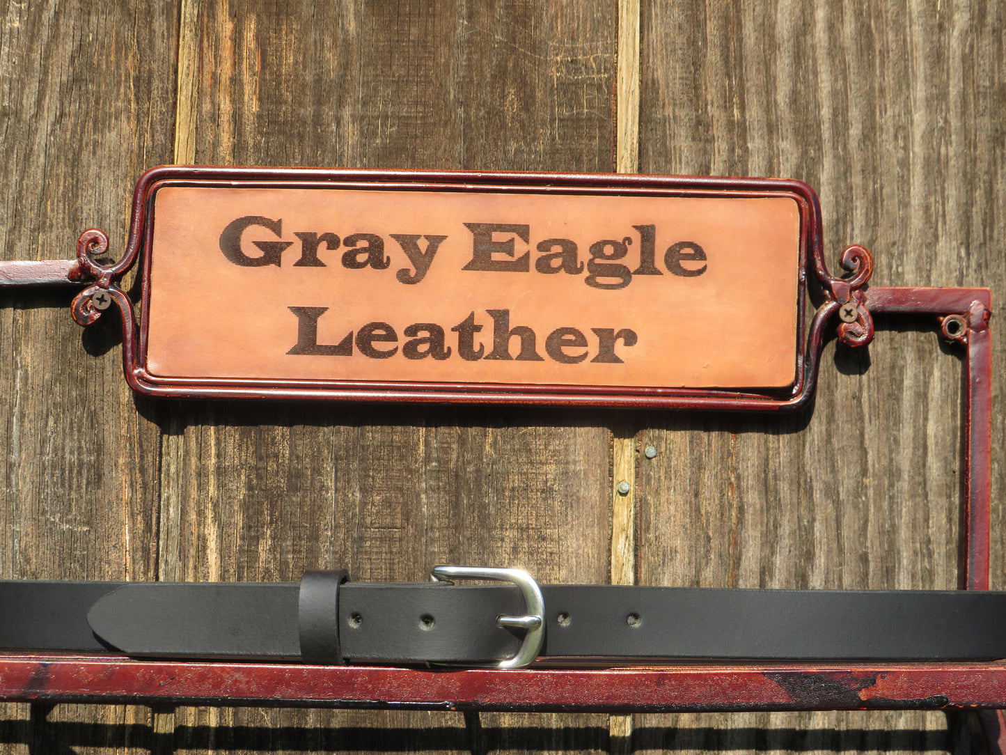 1 inch wide full grain Black full grain veg tanned leather belt