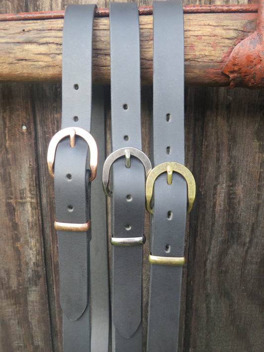 1 inch wide Black Narrow leather belt