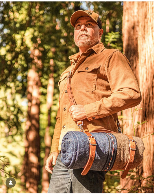 Hand made Hermann Oak harness leather blanket carrier