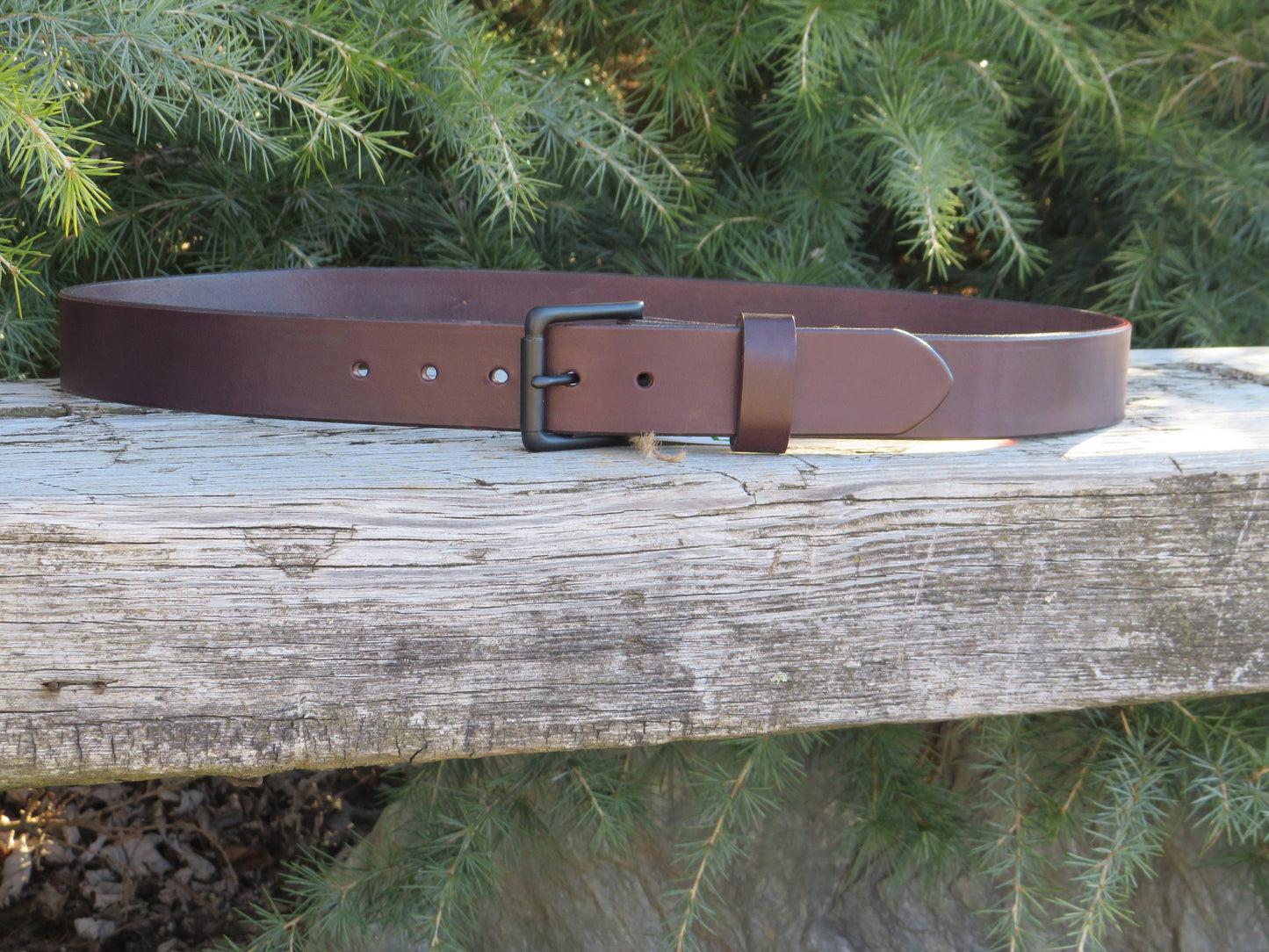 Dark brown Leather belt black buckle, full grain leather belt, Bridle leather belt 1.5 wide leather belt Custom handmade leather belt