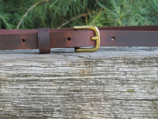 3/4" wide Crazy Horse Water Buffalo Leather belt