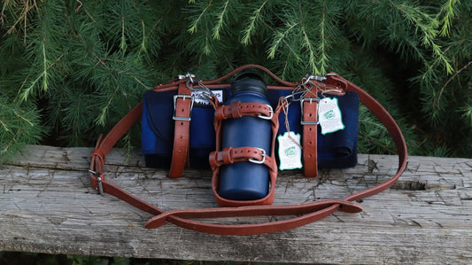 Hand made Hermann Oak harness leather blanket carrier/ blanket harness/ leather bedroll, leather blanket straps/ Custom made leather bedroll