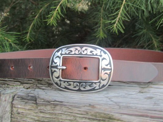 1 inch wide full grain handmade leather belt
