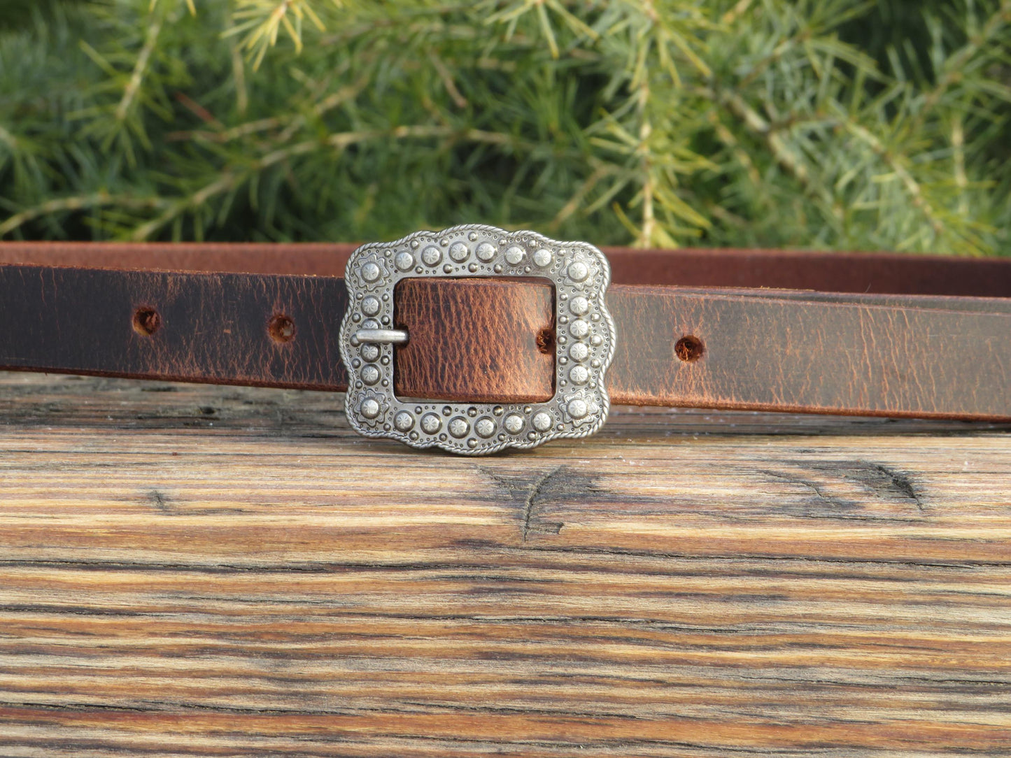 3/4" wide Crazy Horse brown Water Buffalo Belt