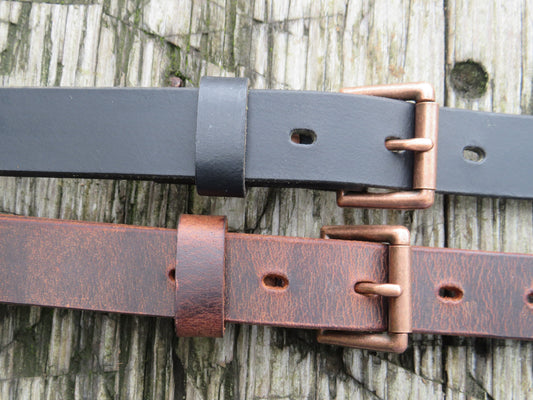1 inch wide full grain leather belt