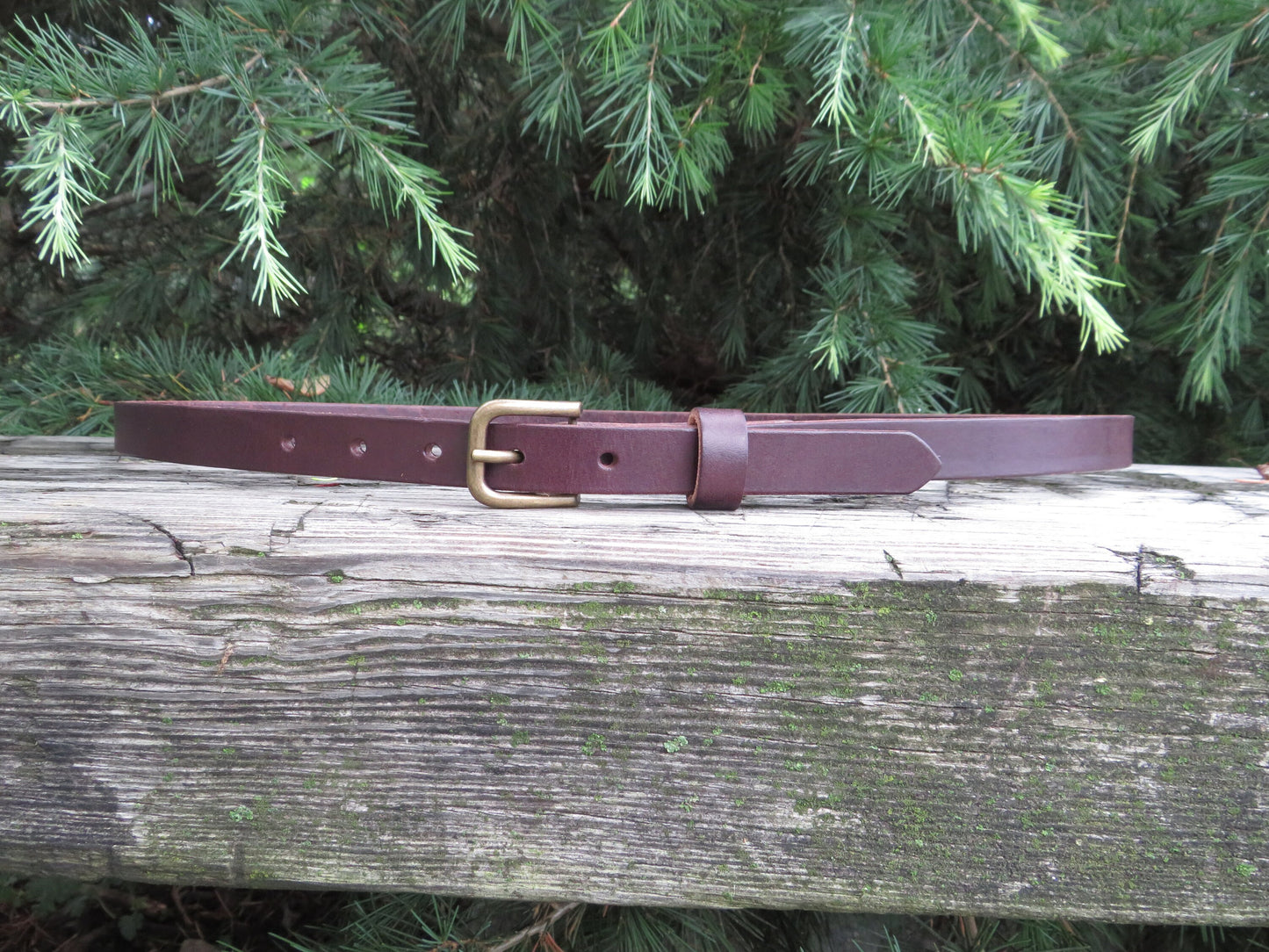 3/4" wide Dark brown Bridle Leather belt narrow belt Full Grain leather belt handmade belt womens leather belt Skinny Leather belt