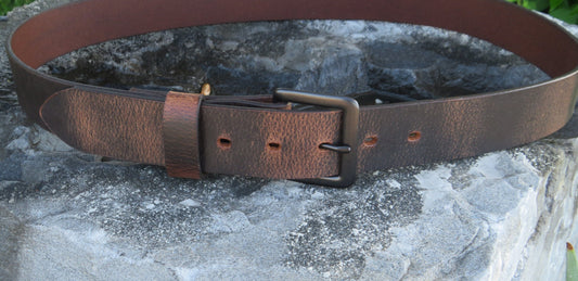 1 1/2" Custom Handcrafted Crazy Horse leather belt