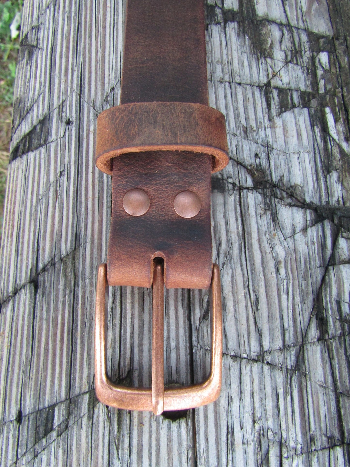 1 1/2" Custom Handcrafted Crazy Horse Water Bufallo leather belt Made in USA