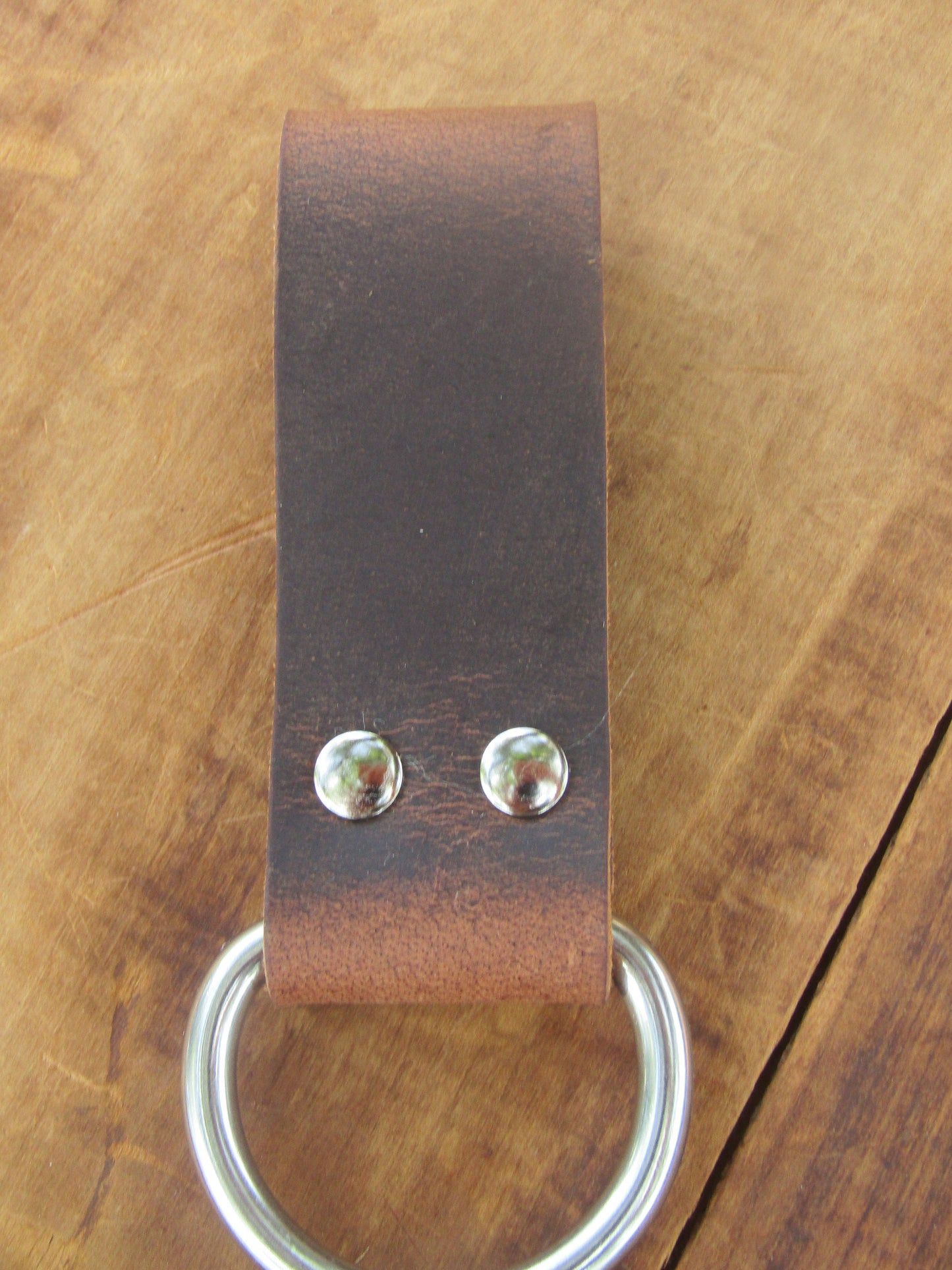 Water Buffalo leather Knife hanger, strap holder, with stainless steel D ring, utility belt