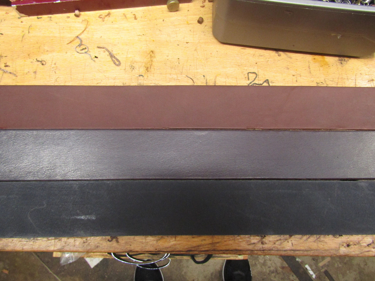 Dark brown Bridle Leather Men's thick work belt, gun belt, casual belt. Made in US with US hides. Custom made, personalized