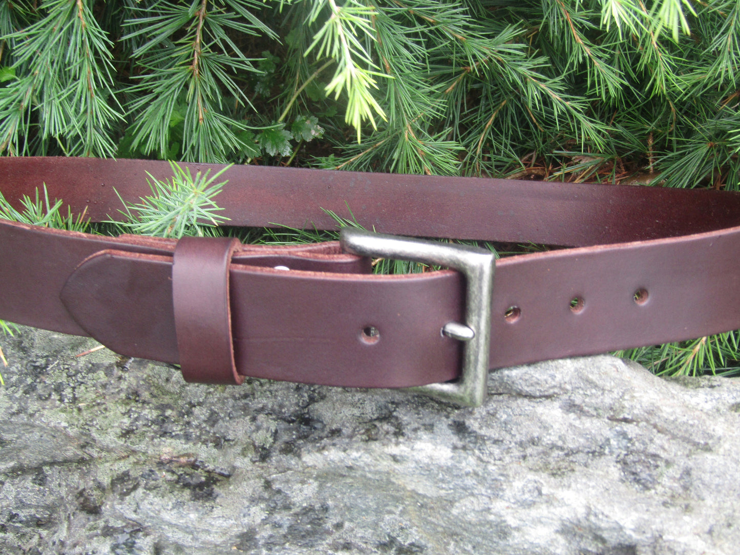 Dark brown Bridle Leather Men's thick work belt, gun belt, casual belt. Made in US with US hides. Custom made, personalized