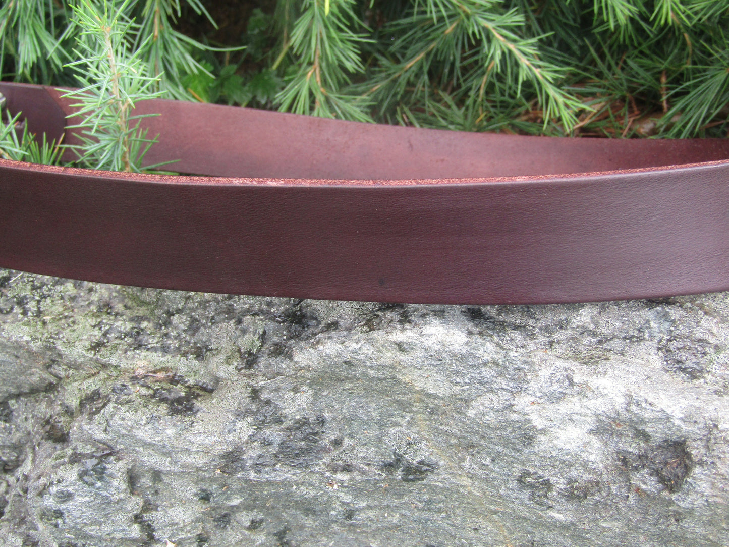 Dark brown Bridle Leather Men's thick work belt, gun belt, casual belt. Made in US with US hides. Custom made, personalized