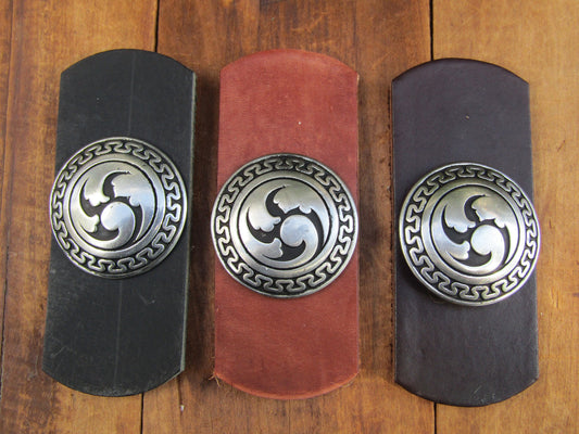 Pair of Jeremiah Watt conchos, Carlos , stainless steel concho , Horse, pony, western , headstall, tack