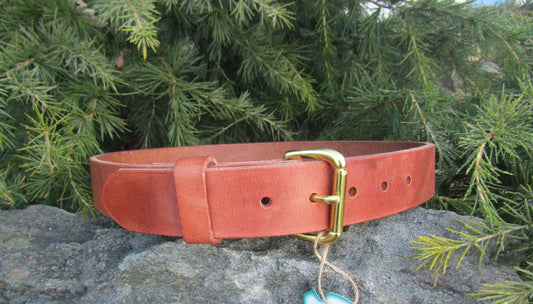 Hermann Oak Harness Leather Men's work or casual belt. Made in US with US hides. Custom.