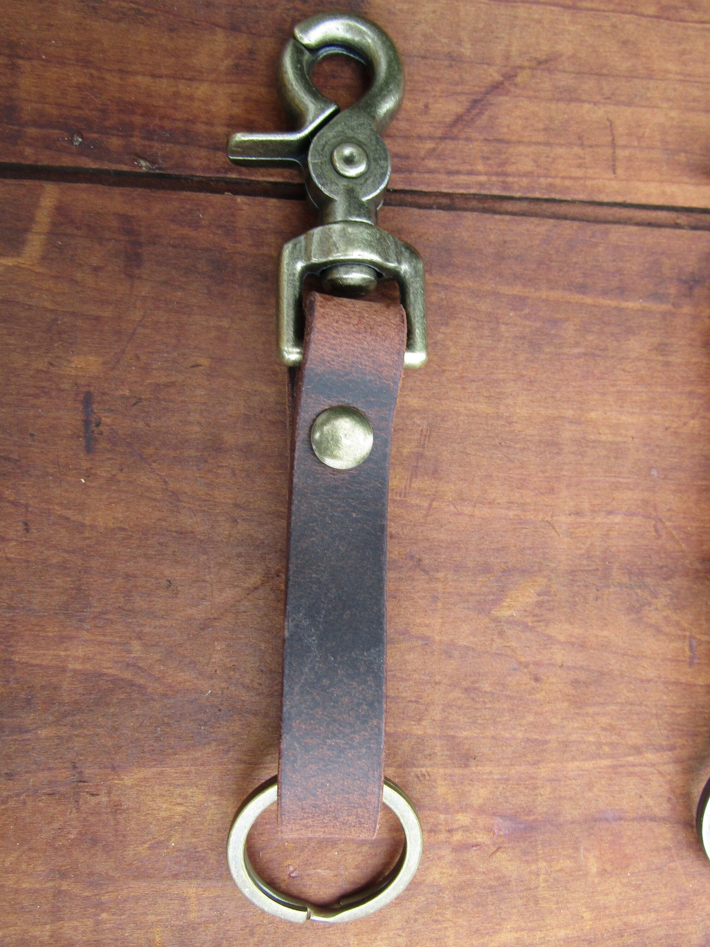 Small Handmade leather keychain Full Grain Leather keychain belt loop key chain snap leather key fob leather key fob snap