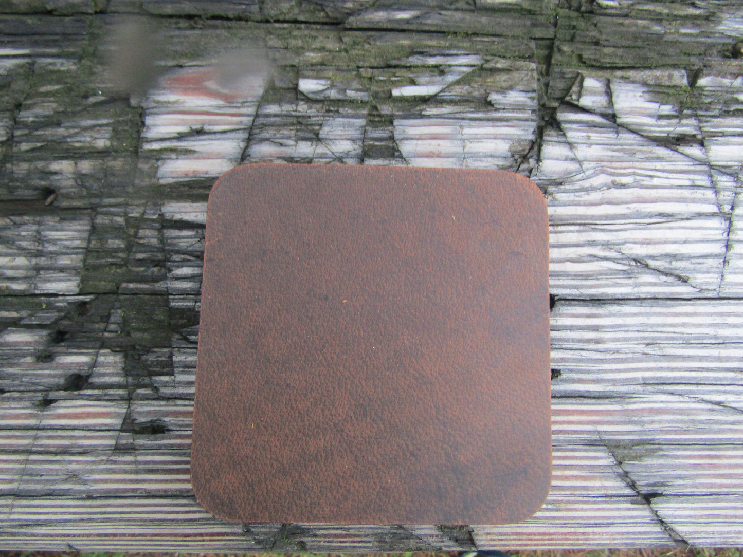 Ships today!! Set of 4 Full Grain Leather coasters, finish them your way, or use them like this custom coasters make your own leather