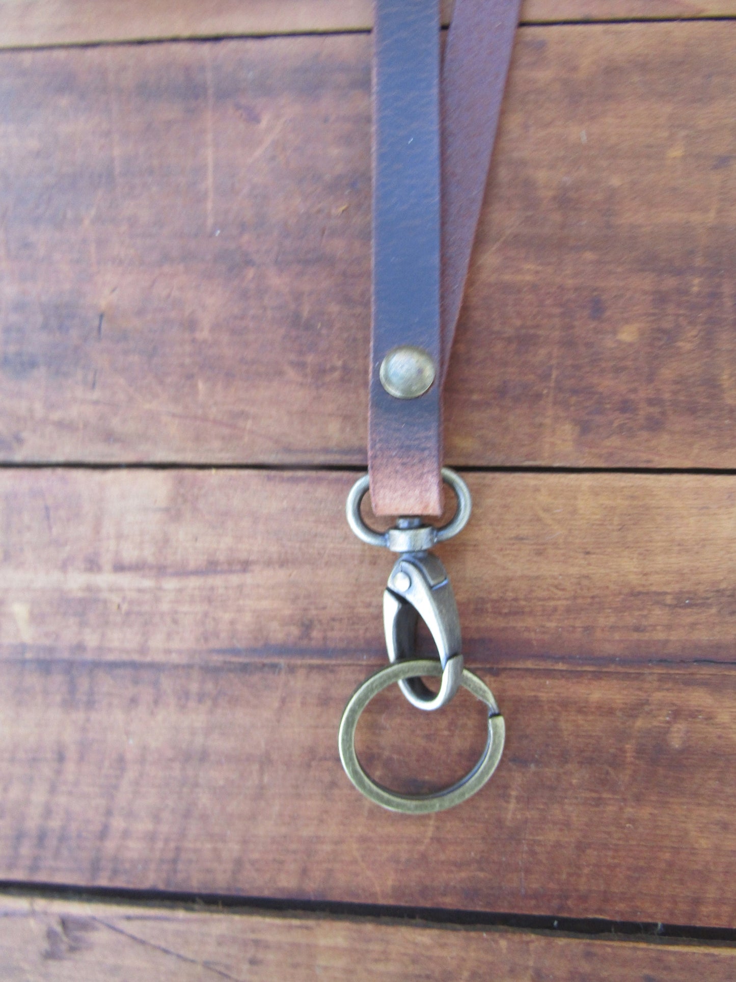 Leather lanyard full grain leather lanyard veg tanned leather lanyard gift for him gift for her 1/2" wide leather lanyard