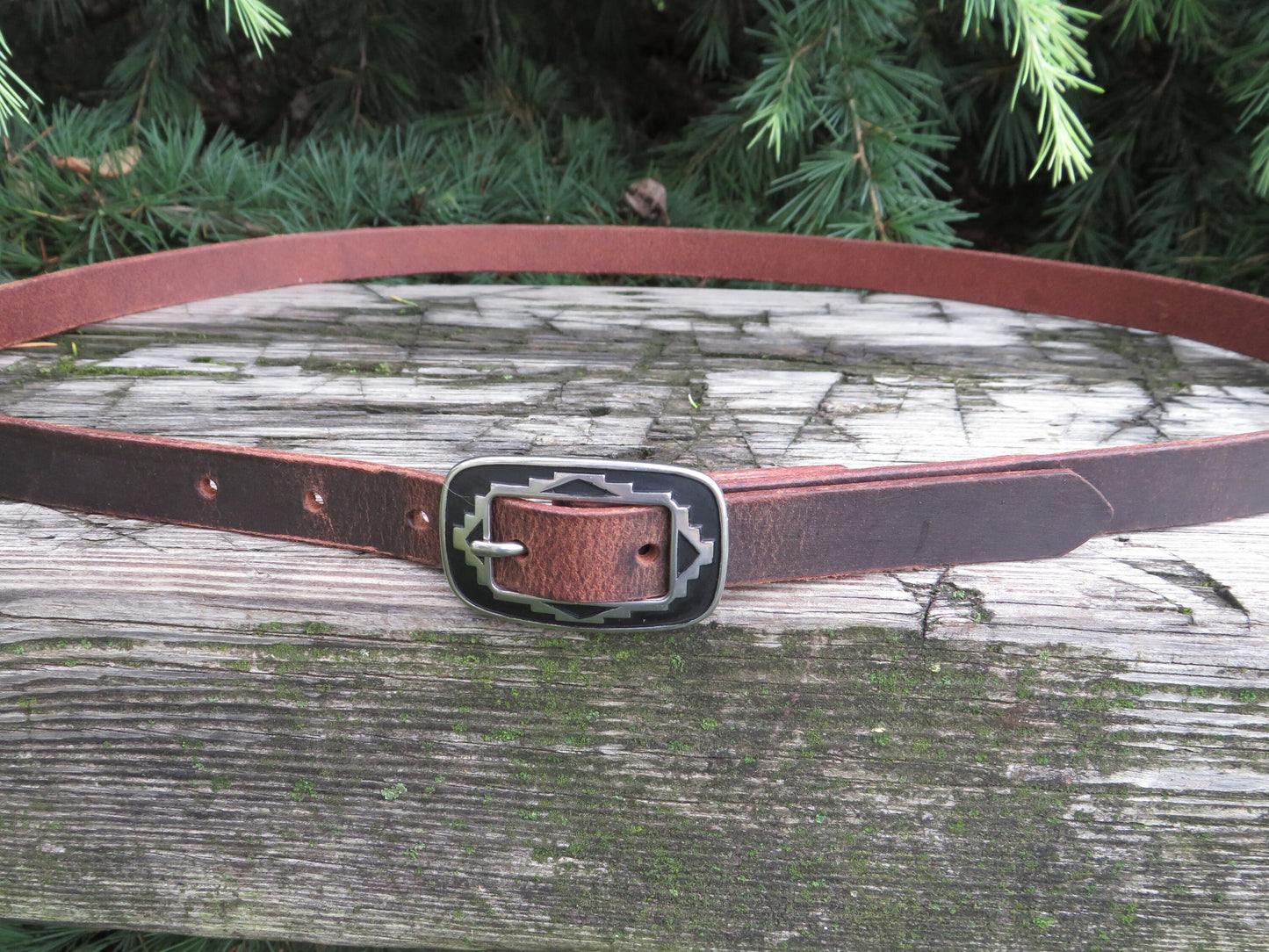 3/4" Crazy Horse full grain leather belt