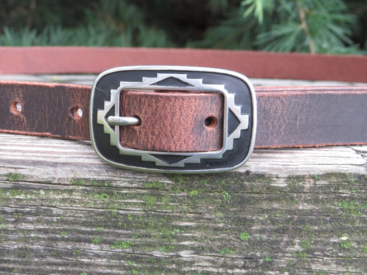 3/4" Crazy Horse full grain leather belt