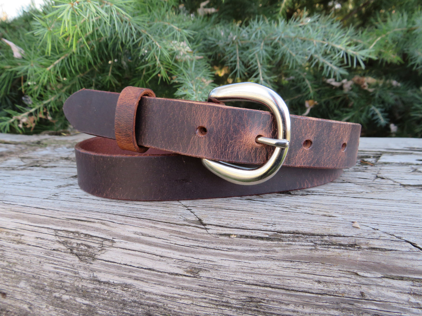 1 inch wide leather belt Narrow leather belt