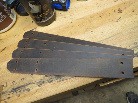 4 blanks for Water Buffalo leather Knife hanger, strap holder, utility belt, DIY leather project