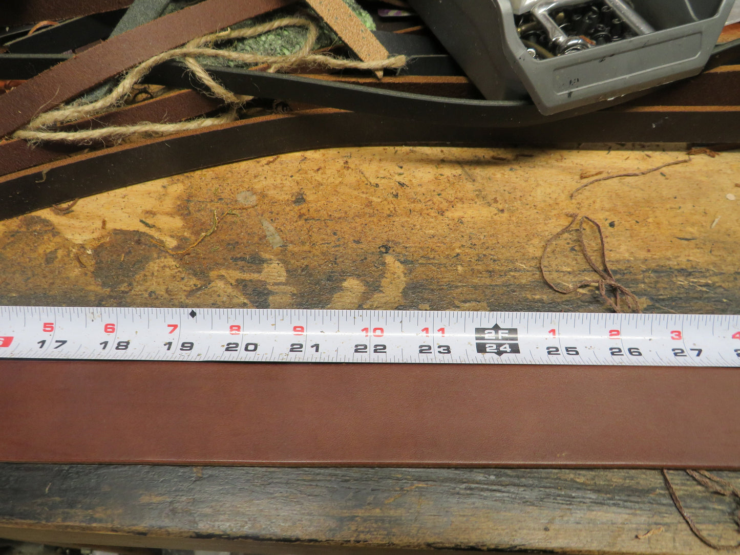 Discounted 38 inch waist Medium brown bridle Leather belt, thick leather belt, Made in US with US hides 41 belt, leather work belt