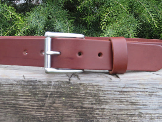 Discounted 38 inch waist Medium brown bridle Leather belt, thick leather belt, Made in US with US hides 41 belt, leather work belt