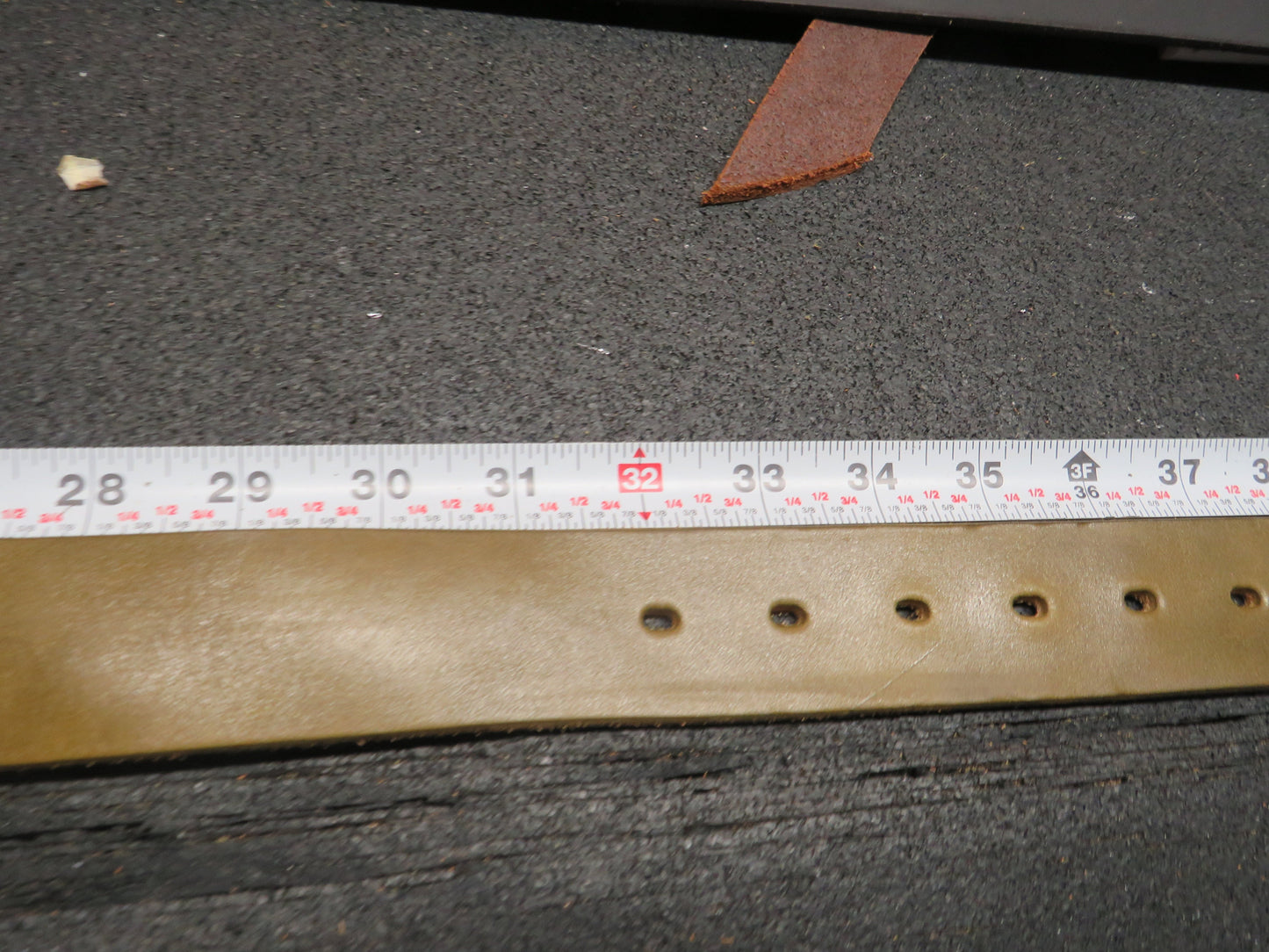 Discounted size 32 inch waist Olive Green Wickett and Craig Leather belt, casual belt , vintage look belt, unisex leather belt, 35 belt