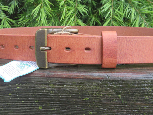 Discounted size 34 inch waist Hermann Oak Harness Leather belt, rugged leather belt , thick leather belt, unisex leather belt, 37 belt size