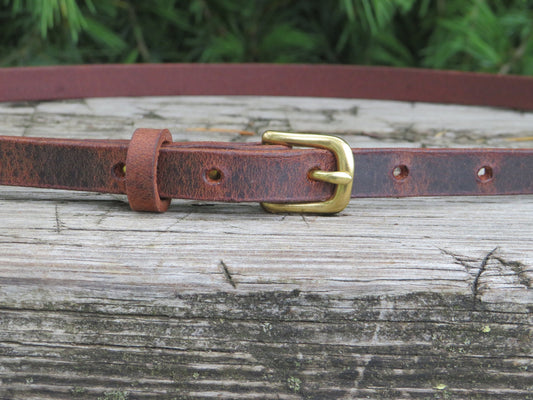 1/2" wide belt full grain leather belt